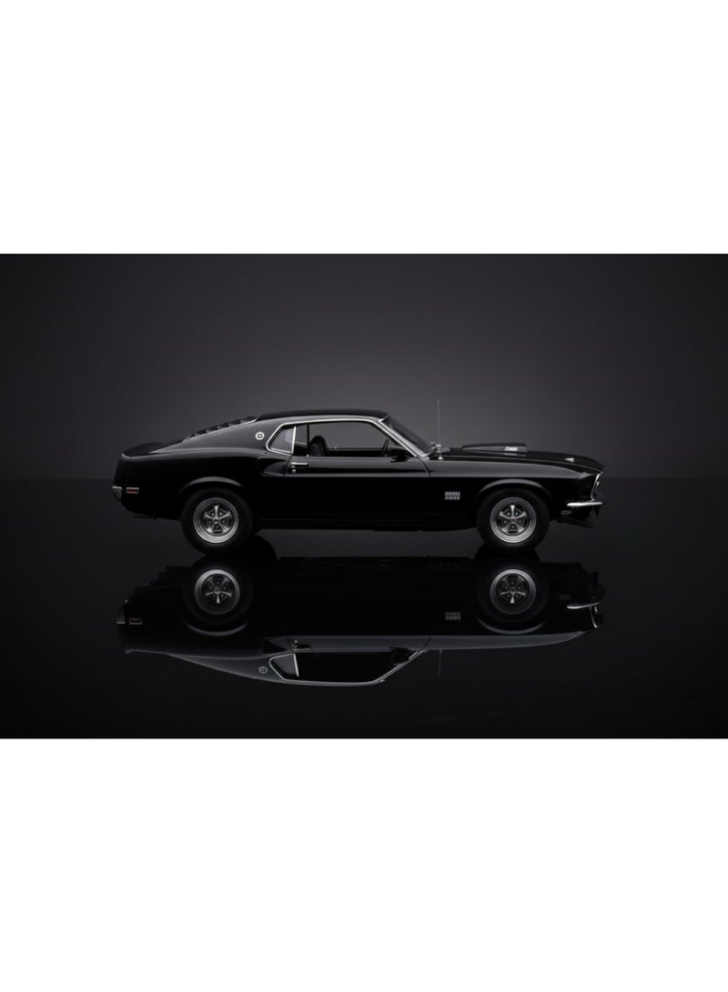 Welly Ford Mustang Boss 429 Diecast Model Car – 1:24 Scale Black Classic Muscle Car Replica - Image 3
